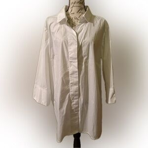 Martha Stewart 3X white button down shirt